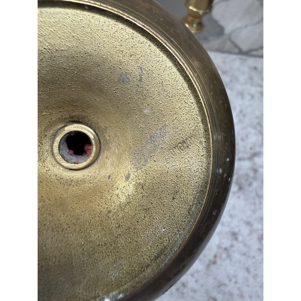 Vintage Brass Candle Stick Holders Set of 2 Cottage Core Decor Hong Kong 9